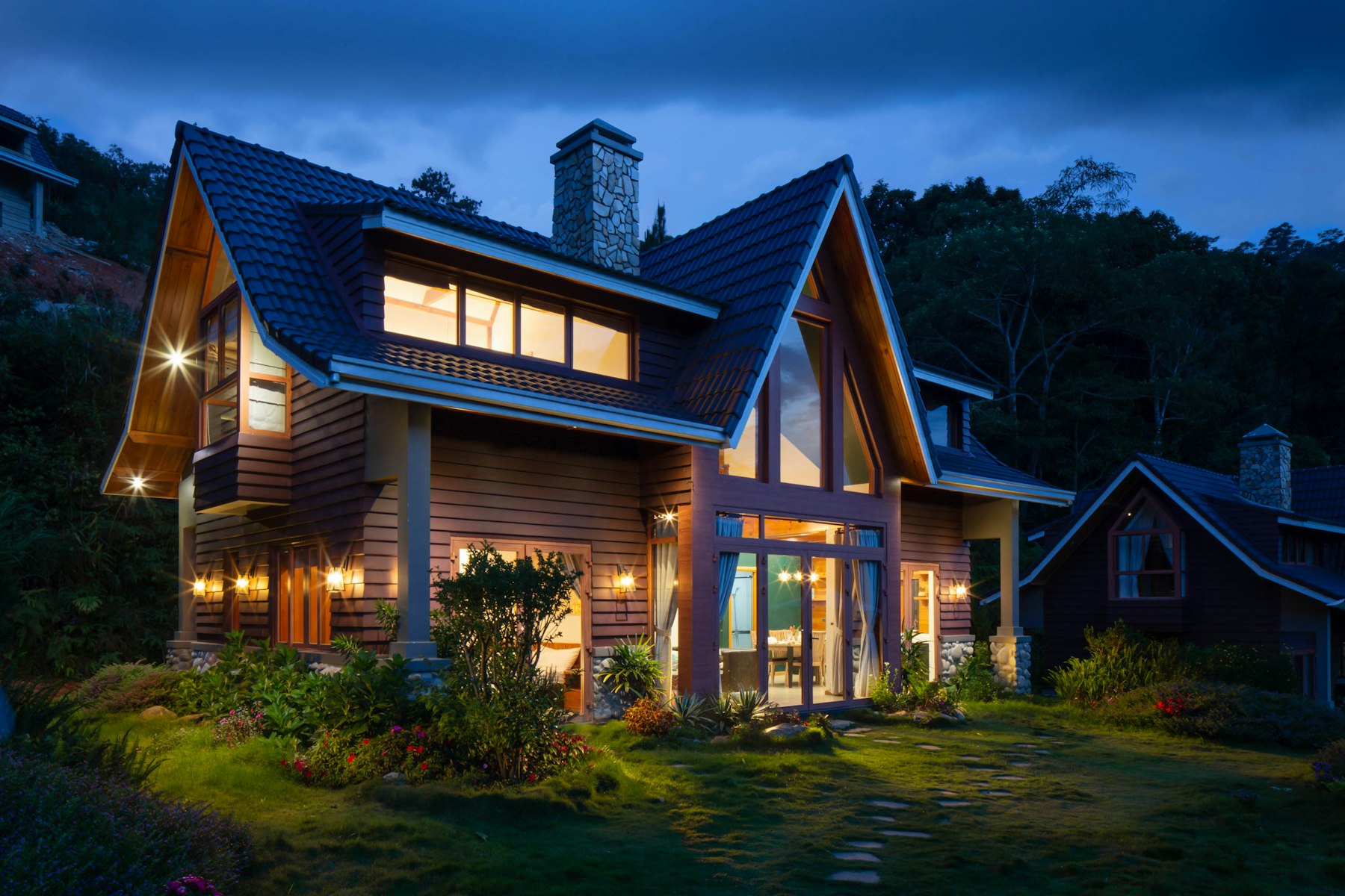 Lodge avec vue sur les sommets
